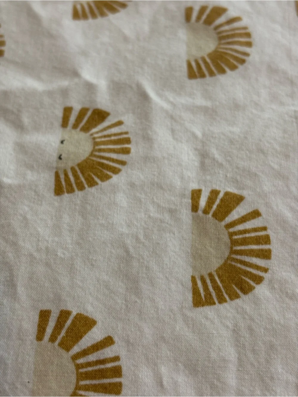 West Elm Kids Sherman Samuel Dessert Sun Nursery Crib Fitted Sheet Gold Sunburst